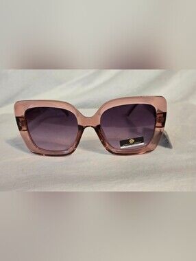 Elegant Square Pink Sunglasses